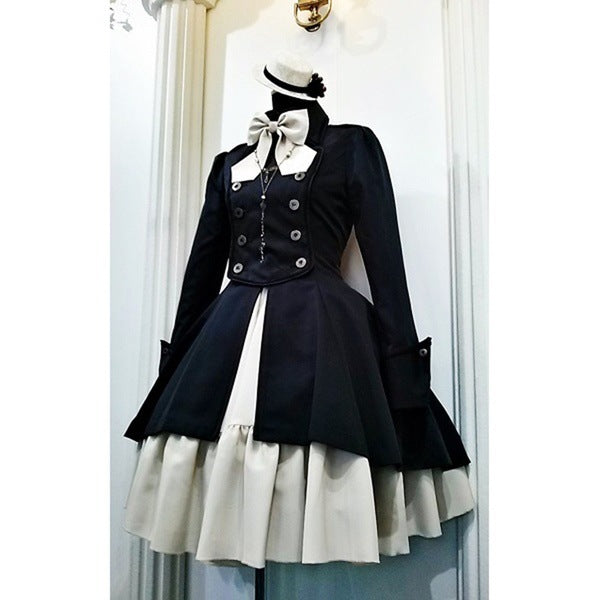Vintage Empire Waist Dress Vintage Bow Long Sleeve Dress