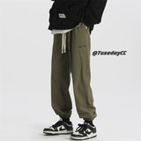 Men Sweatpants Draping Ankle-Tied Sports Thickening Heavy Casual
