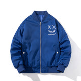 Varsity Jacket Embroidered Casual Stand Collar Baseball Uniform for Men