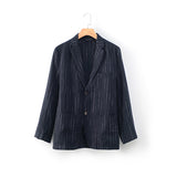 Men Linen Suits Autumn Linen Suit Baggy Coat