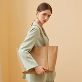 The Teacher Tote Genuine Leather Women's Bag Cowhide Work Shoulder Women's Bag Large Capacity Big Handbag Tote Bag