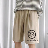 Summer Men Shorts Loose Straight Casual Pants