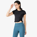 Moisture Wicking Shirts Summer Sports Short Sleeve round Neck T-shirt