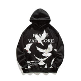 Man Fall Winter Outfis Winter Printed Hoodie Men's Loose Couple Casual Fleece-Lined Sweater Top