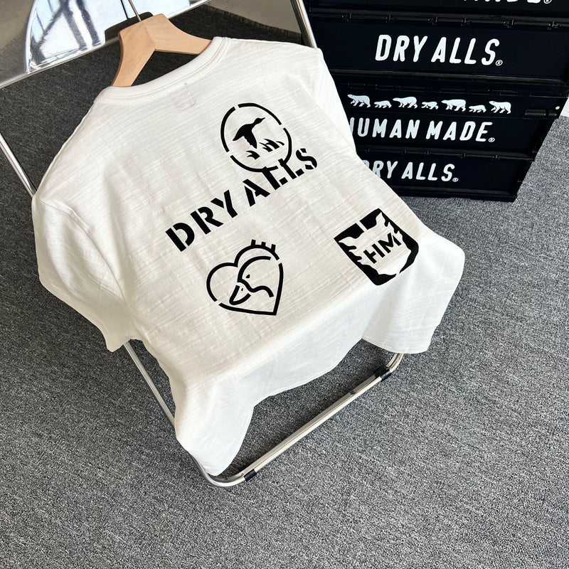 Human Made T-Shirt Slub Cotton Couple Loose T-shirt