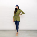 Burkini Swimwear Muslim Fashion Outfits Muslim Swimsuit Solid Color Conservative Swimwear