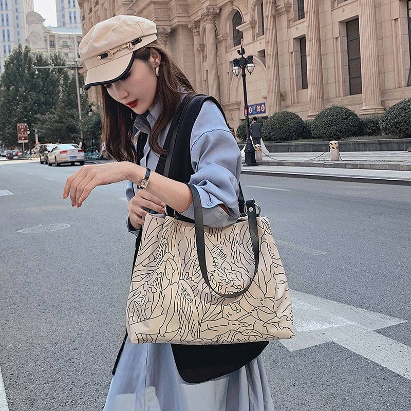 The Teacher Tote Women's Bag Large Capacity Totes Fashion All-Match Canvas Bag Simple