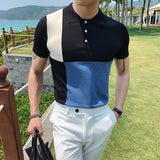Men Polo Shirts Slim Fit Fashion Polo Collar T-shirt