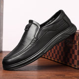 Indo Western Shoes Autumn Flat Casual Shoes Men's First Layer Cowhide Dad Shoes