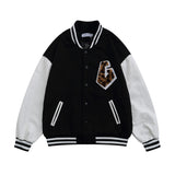 Letterman Jacket Outfit Senior Jackets Varsity Baseball Coat Men's Baseball Uniform Baggy Coat