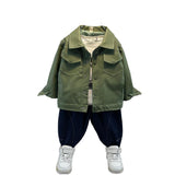 Toddler Boys Jackets Boys Leather Jacket Coat Spring and Autumn