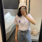 Yankees Fashion Short-Sleeved Men 'S And Women 'S Three-Dimensional Embroidered T-shirt