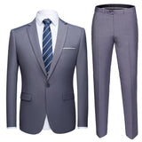 Seersucker Suit Casual Loose Suit Two-Piece Set