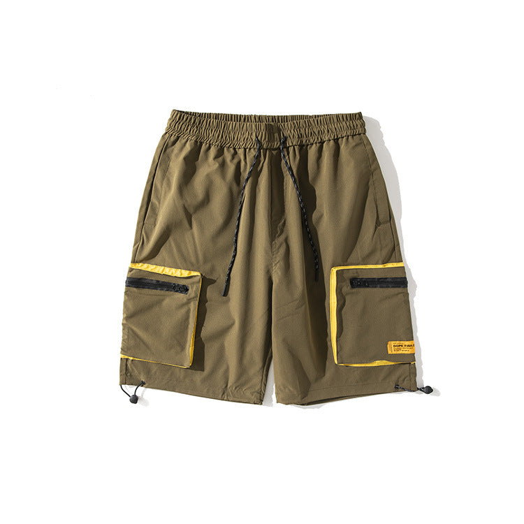 Men Tshirts Summer Workwear Shorts Loose Casual Student Sports Pants