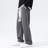 Men Sweatpants Drawstring Wide Leg Loose Sports and Leisure