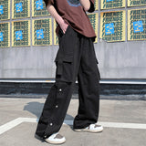 Men Cargo Pants Workwear Pants Men's Summer Casual Straight Trousers