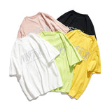 Men's T-shirt Cartoon Bear Short Sleeve T-shirt Men's High Street Loose Trendy Reflective Half Sleeve