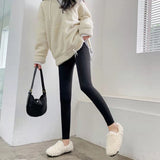 Women's Legging Women's Outer Wear Autumn and Winter Fleece-Lined Thick Leggings High Waist