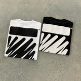 Off White T Shirts Wavy Zebra Stripes
