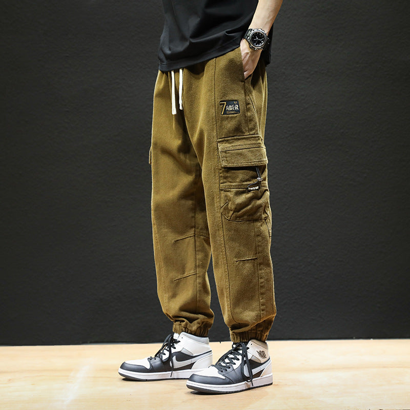 Men Cargo Pants Workwear Pants Men's Spring Loose Casual Trousers