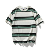 Man Summer T Shirt Striped Half Sleeve