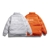 Man Fall Winter Outfis Winter Clothes Letters Full Printed Cotton Coat Jacket Fashion Brand Loose Couple Thickened Cotton Padded Coat