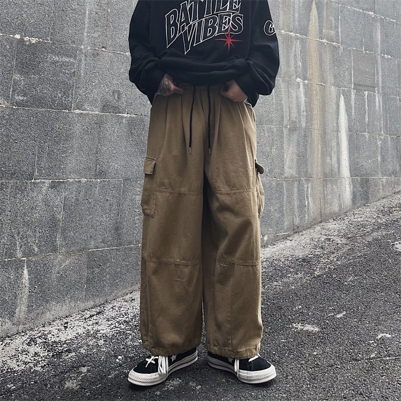 Men Cargo Pants Men's Autumn Loose Casual Trousers