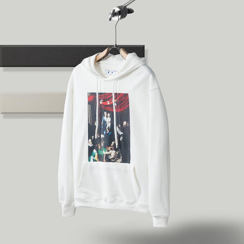 Off White Hoodie Men's Plus Size Casual and Comfortable Hooded Sweater Owt HighQuality Cotton