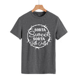 Beth Dutton Outfits Sorta Sweet Sorta Beth Dutton round Neck Casual Short Sleeve Fashion T-shirt