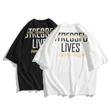 Men's T-shirt Short Sleeve Men's Fashion Brand Letter Printed T-shirt Loose All-Matching Top Couple