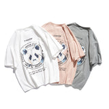 Men's T-shirt Summer Trendy Panda Cartoon Short Sleeve T-shirt Men's Pure Cotton Couple Half Sleeve