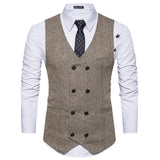 Tuxedo Vests Men Suit Spring/Summer Vest European Size Retro Casual Slim Fit Men