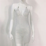 Kesha Black Dress Women's Sexy Sling Fishing Grid See-through Stretch Dress