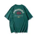 Men's T-shirt Short-Sleeved T-shirt Men's Summer Casual Street Trendy Sports Vintage Letter Print Loose Couple Tee
