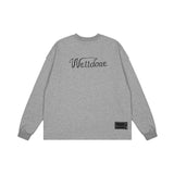 We11done Hoodie Letter Loose Loose Casual Spot round Neck Sweater
