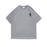 Men's T-shirt Summer Cotton T-shirt Personality round Neck Loose Casual Cotton Short Sleeve Men's Tee