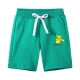 Children Pokemon Pikachu Shorts Cropped Pants Pikachu Cotton