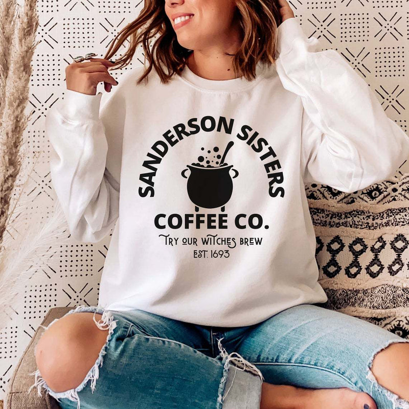 Halloween Costumes Sanderson Sisters Printed Crew Neck Sweatshirt Female