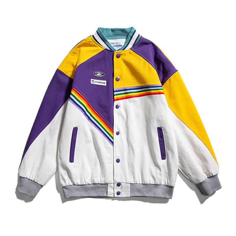 Letterman Jacket Outfit Senior Jackets Varsity Baseball Coat Loose Preppy Style Versatile Casual Jacket