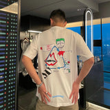 CHH Chrome Heart T Shirt Spring/Summer Cartoon Graffiti Printing Round Neck Short Sleeve T-shirt For Men And Women