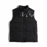 Man Fall Winter Outfis Winter Vintage Contrast Color Vest Man Cityboy Sleeveless Jacket