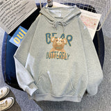 Slogan Graphic Hoodie Loose-Fitting Coat Top