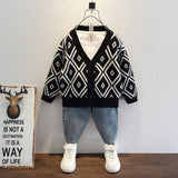 Toddler Boys Jackets Children's Clothing Boys' Cardigan Coat Spring and Autumn Sweater Knitted
