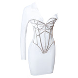 Women Bodycon Dress Spring One-Shoulder Dress