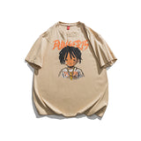 2022 Summer Man Outfits Cartoon Printed Short Sleeve