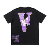 Vlone T Shirt Summer ShortSleeved Men's and Women's Tshirt Street Flying Half Sleeve Pigeon Printing Shirt Vlone