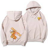 Tom and Jerry Hoodie Brushed Hoody Men's Hooded Autumn and Winter Loose Coat