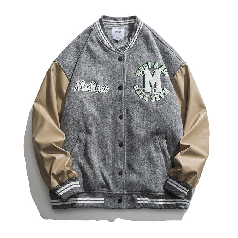 Letterman Jacket Outfit Senior Jackets Varsity Baseball Coat Autumn Men and Women Casual Jacket Coat