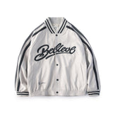 Varsity Men Clothing Springtide Brand Splicing Coat Unisex Retro Sports Loose Couple Baseball Jacket
