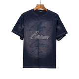 We11done T Shirt Letter Print Loose Men's and Women's round Neck Short Sleeve Cotton